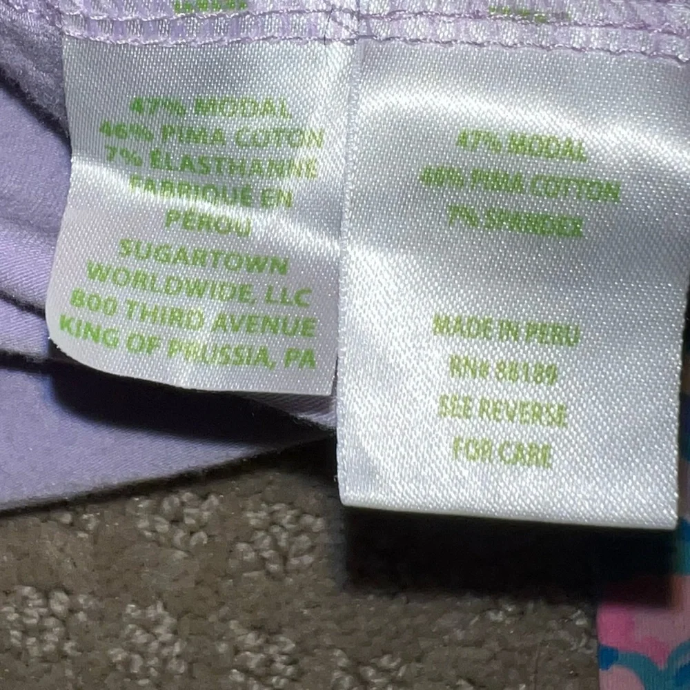 Lilly Pulitzer Finn Top Purple/Blue Print Size Small - Picture 8 of 8